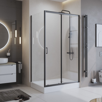 Душевой уголок BELBAGNO UNO-195-AH-1-140/90-C-NERO
